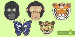 Jungle and Rainforest Role-Play Masks