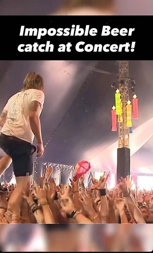 Impossible Beer Catch at Rock Concert