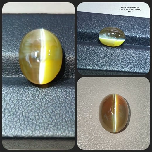 milk & honey catsceye Chrysoberyl 9 cts loose gemstone for ring
