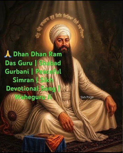 🙏 Dhan Dhan Ram Das Guru | Shabad Gurbani | Peaceful Simran | Sikh Devotional Song | Waheguru Ji