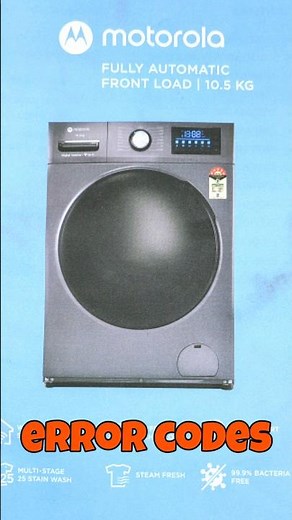 Motorola front load washing machine error codes. E11 . E12 . U3. U4