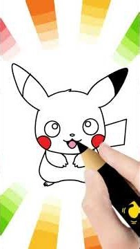 Easy Cute Pikachu Drawing for Kids ⚡ | Step by Step Cartoon Drawing
