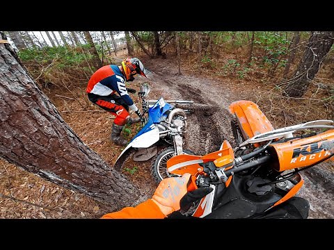 Woods Trail Riding on KTM 150 SX and YZ250