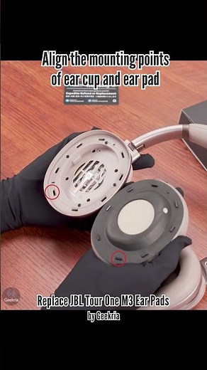 How to Replace Ear Cushions on JBL Tour One M3 | Geekria Repair Parts