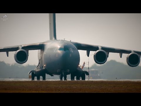 Indian Air Force C-17 Globemaster III UPLCOSE TAKEOFF 4K[UHD]