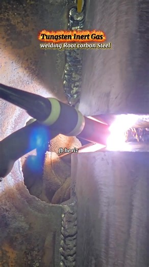 Tungsten Inert Gas welding Root corbon Steel #welder #welding #reelsmax #foryoupage #manufacturing | He Riz