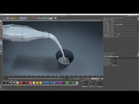 Real Flow - Liquid Falling in Cinema 4D Tutorial