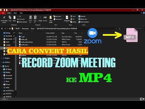 CARA CONVERT ZOOM RECORDING KE MP4