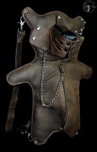 Handmade Brown Leather Bear Backpack: Unique Animal Utility Bag - Etsy UK