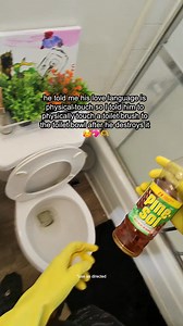 Gonna let him physically touch the floors with a mop later 🥰 | Pine-Sol