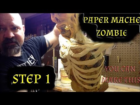 Making a paper mache zombie DIY zombie