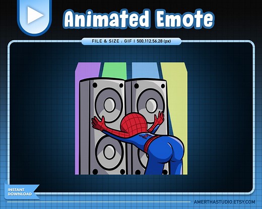 Animated Emotes Spiderman Dancing | Twitch Emote | Streamer Emote | Discord Emotes | Twitch Graphics | Animated Twitch - Etsy