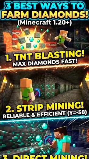 The FASTEST Way to Find Diamonds in Minecraft #Minecraft #Diamonds #MinecraftShorts #Gaming #Viral