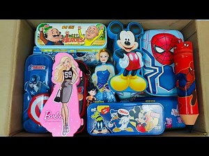 Unboxing Geometry Box Collection 📚 Micky Mouse, Doremon, Captain America, Barbie, BTS, Spiderman
