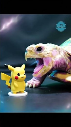 THIS TURTLE USES A SPECIAL MOVE TO EAT PIKACHU #Pokemon #VFX