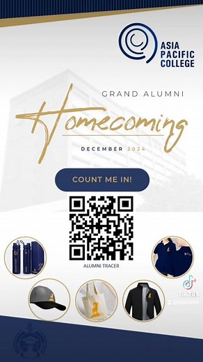 It has been 25 years since the first class of students graduated from APC. We would like to invite everyone back to your second home, APC, for a night of reminiscing and reconnecting with classmates, teachers, and administrators. Shall we count you in? Make it official and scan the QR code or click this link to access the Alumni Tracer! https://forms.office.com/r/zryMQ7SKhe #AsiaPacificCollege #APCRamAlumni | Asia Pacific College