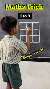 3.5M views · 30K reactions | Maths Trick ⬛ 1 to 9 #magicsquare #square #numbers #numbersystem #mathstricks #mathskills #maths | Uyirum Meiyum Kidz | Facebook