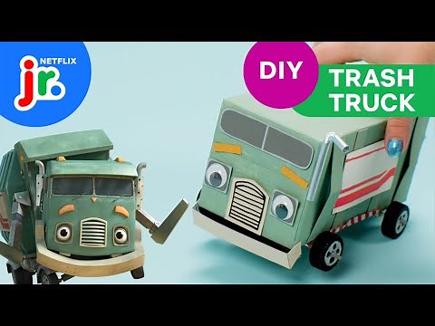 DIY Trash Truck from a Milk Carton! 🚛 Fun Crafts for Kids | Netflix Jr
