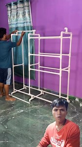 Cloth Stand wat Home using PVC Pipe #reelsfacebook #flypシ #reelschallenge #reaction #reactionvideo | Lonzaga Gavino Jr.