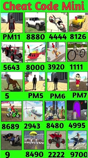 Eagle + Cycle + Portal + Tractor + Carryminati Cheat Code 🤑 Indian Bike Driving 3D #viral #shorts
