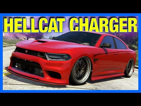 GTA 5 Online : Dodge Charger Hellcat Customization!! (GTA Bravado Buffalo STX)