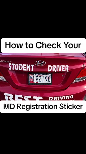 Keep an eye on your MD registration sticker. #drivinglessons #drivingschool