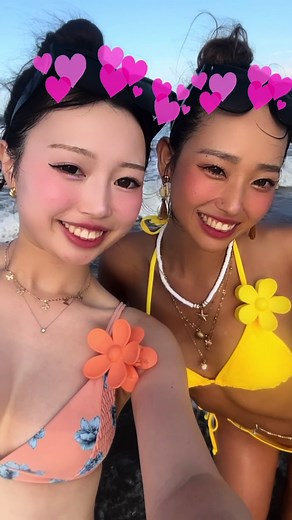 目さめちゃったからのーせるっ🌊🌴黄色ビキニ激カワだった👙💛#04#海 #ビキニ #fyp #夏休み