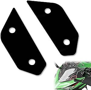 Front Windshield Side Trim for Ninja 400 Z400 2018-2024, Black Split Windscreen Side Decorative Strip Trim for Kawasaki Ninja 400 Z400 2018-2024 Accessories