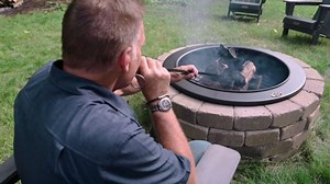 Fire Poker with Bellows 46 Inch - Walden Stoker Poker Heavy Duty Steel Air Blower Fire Pit Tool with One-Way Valve for Campfire, Fireplace, Bonfire - Extra Long Blow Through, Patent Pending