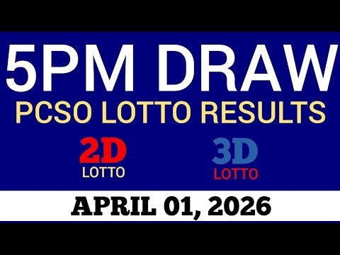 Lotto Result Today 5pm Draw April 1, 2026 Swertres Ez2 PCSO Live Result