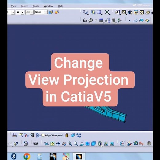 Catiav5 || How to change View Projection in catia || Anand Asawa