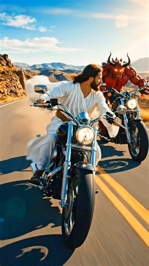 Jesus Running for Help 😳 Demon Chase on Highway | Faith Saves #Shorts