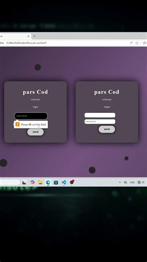 Very good login and registration form. #coding #code #html #css #php #js #javascript #python
