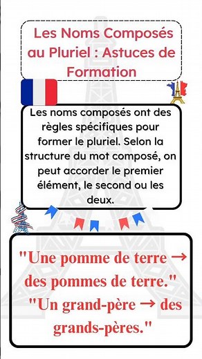 Les Noms Composés au Pluriel : Astuces de Formation #apprendrelefrancais #francaisfacile #apprendre