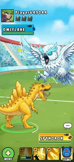💪 Spynorox VS Owlflake online arena how to win legendary Dynamons World #dynamonsworld #Shorts #RPG