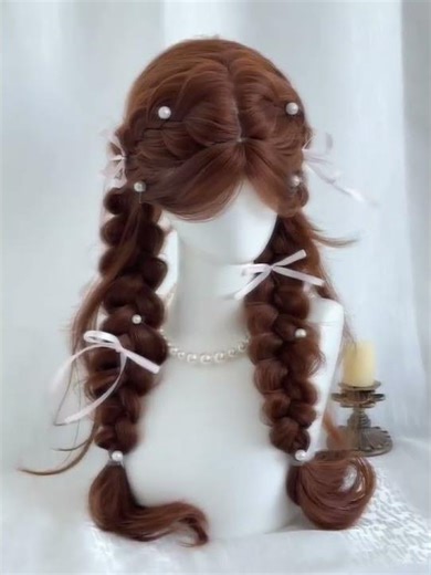 Early Spring Hairstyles: Charming Double Braids with a Spring Twist