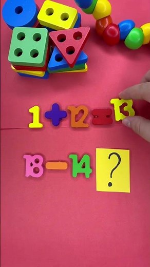 1+12=13, “18 − 14 = ? – Subtraction Activity”