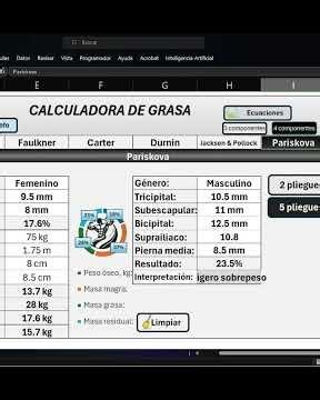 Excel de composición corporal
