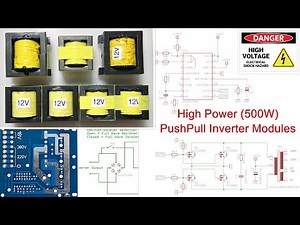 Cheap PushPull Power Boost Inverter Modules, Schematics, Details, Testing