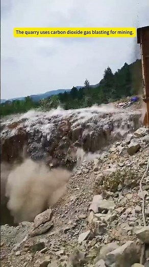 The quarry uses carbon dioxide gas blasting for mining #co2blasting #co2rockblasting #mining