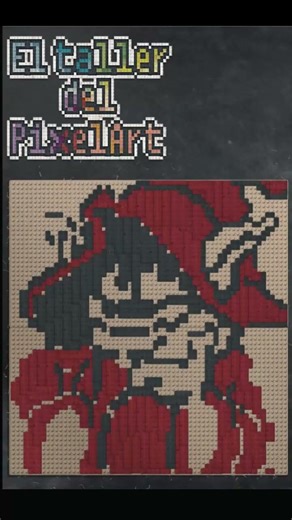 #Timelapse en #pixelart de un cuadro utilizando piezas de #lego de #orko de #heman