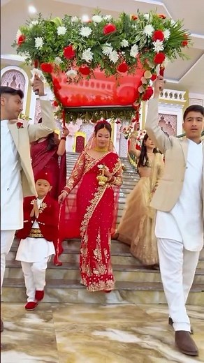 Nepali Culture Wedding | Indian Bridal Entry | Sajna | Darshan Raval | Wedding Saree Lehenga | #fyp