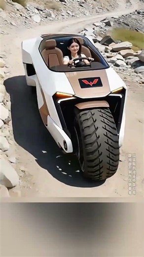 Futuristic 3-Wheel Motorcycle 😱🔥#ThreeWheelBike #FutureVehicle