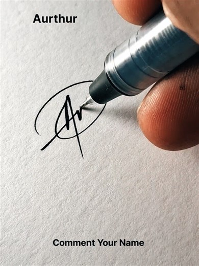 How to Sign the Letter A with Calligraphy