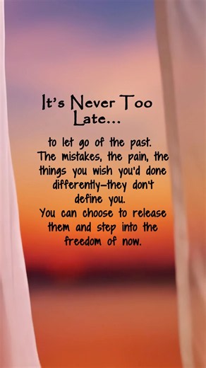 Remember, it’s never too late. If this brought you some inspiration please share it with someone.