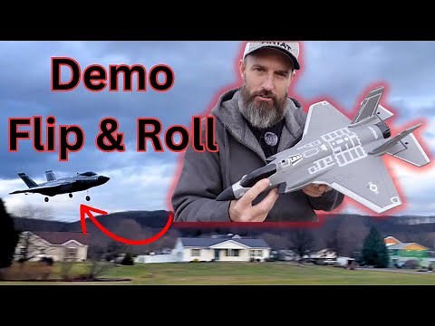 Flying an F-35? Try the DEERC RC Jet!" I show you it flying. super fun
