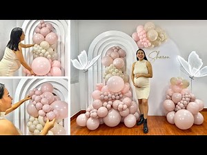 How to Make a Balloon Arch and Install It on a Panel - 🎀 Baby Shower Decorations 🎀 Balloon Garland