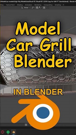 How To Model A Grill In Blender #blender #3dmodeling #blender3d #blendertutorial #carmodeling