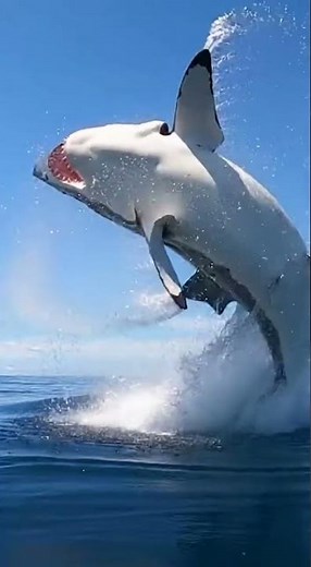 POV: Shark Bursts Straight Out of the Water