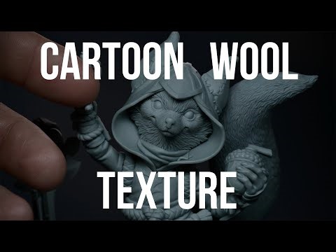 How to make a CARTOON WOOL texture. Sculpting tutorial.